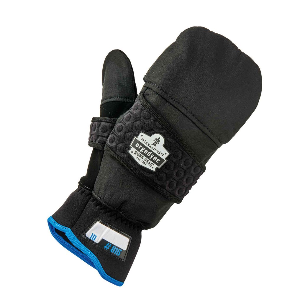Ergodyne ProFlex 816 Thermal Flip-Top Gloves, X-Large, Black MPN:17345