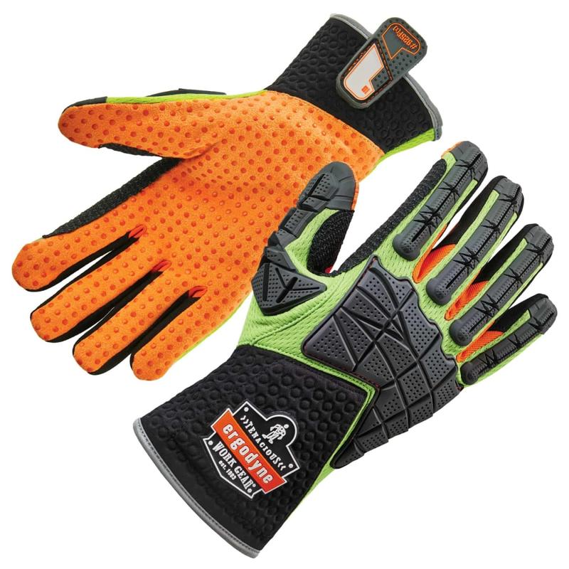 Ergodyne ProFlex 925F(x) Standard Dorsal Impact-Reducing Gloves, Small, Lime MPN:17902