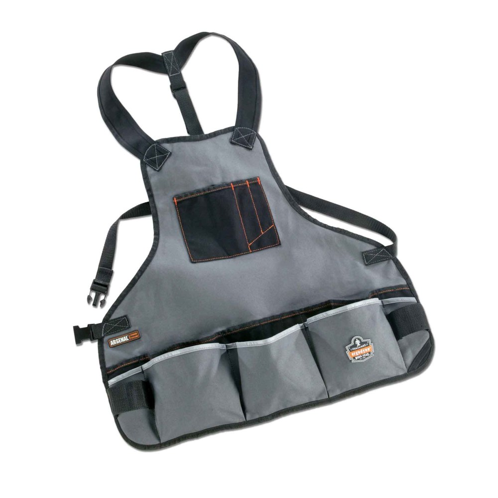 Ergodyne Arsenal 5700 16-Pocket Tool Apron, Gray MPN:13690