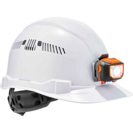 Ergodyne Skullerz® 8972LED Hard Hat Cap Style Ratchet Susp Vented LED Light Class C White 60146