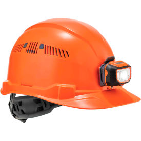 Ergodyne Skullerz® 8972LED Hard Hat Cap Style Ratchet Susp Vented LED Light Class C Orange 60147