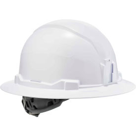 Ergodyne Skullerz® 8971 Hard Hat Full Brim Ratchet Suspension Class E White 60150