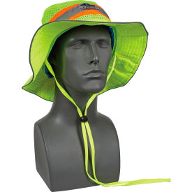 Ergodyne Chill-Its® Evap. Class Headwear Hi-Vis Ranger Hat w/Built-In Cooling Towel Lime L/XL 12591