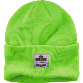 Ergodyne® N-Ferno® 6806 Rib Knit Beanie Hat Cuffed Lime 16806