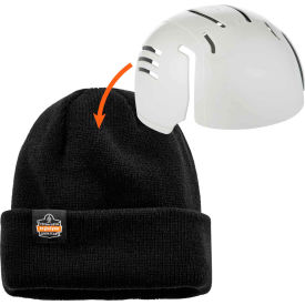 Ergodyne® N-Ferno® 6811ZI Rib Knit Hat With Bump Cap Insert Black 16811