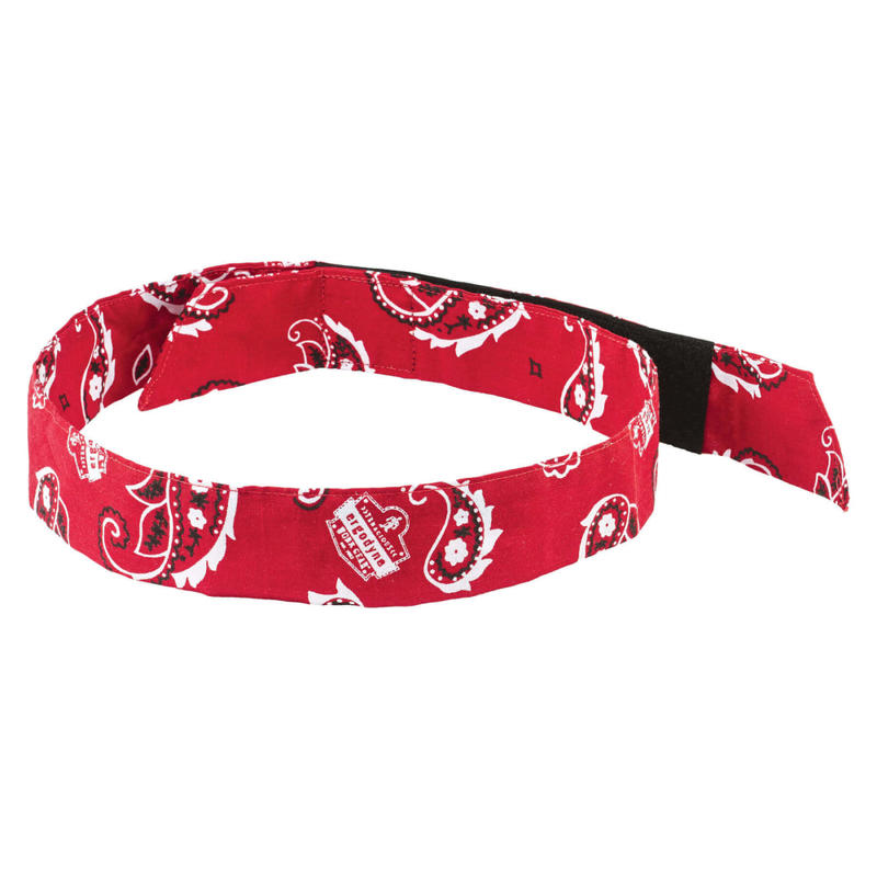 Ergodyne Chill-Its 6705 Evaporative Cooling Bandanas, Red Western, Pack Of 24 Bandanas MPN:12315