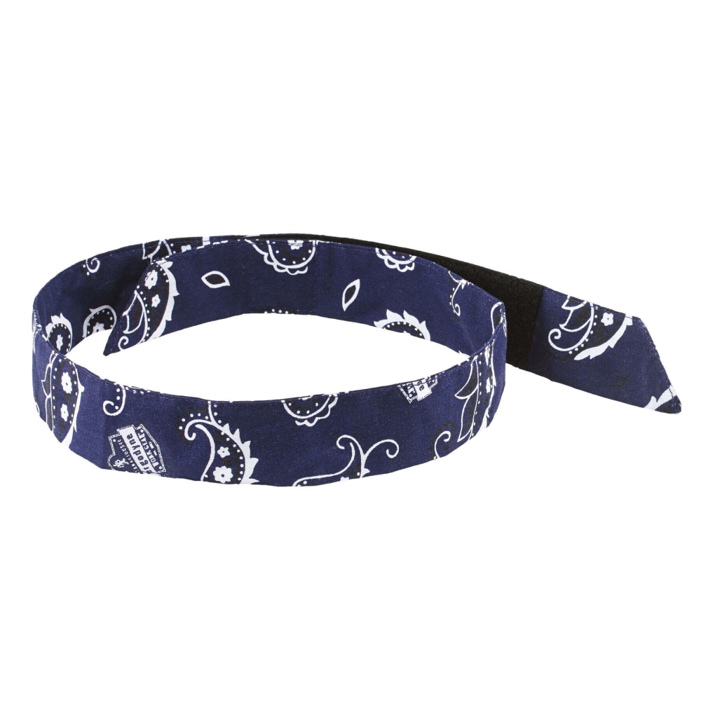 Ergodyne Chill-Its 6705 Evaporative Cooling Bandanas, Navy Western, Pack Of 24 Bandanas MPN:12316