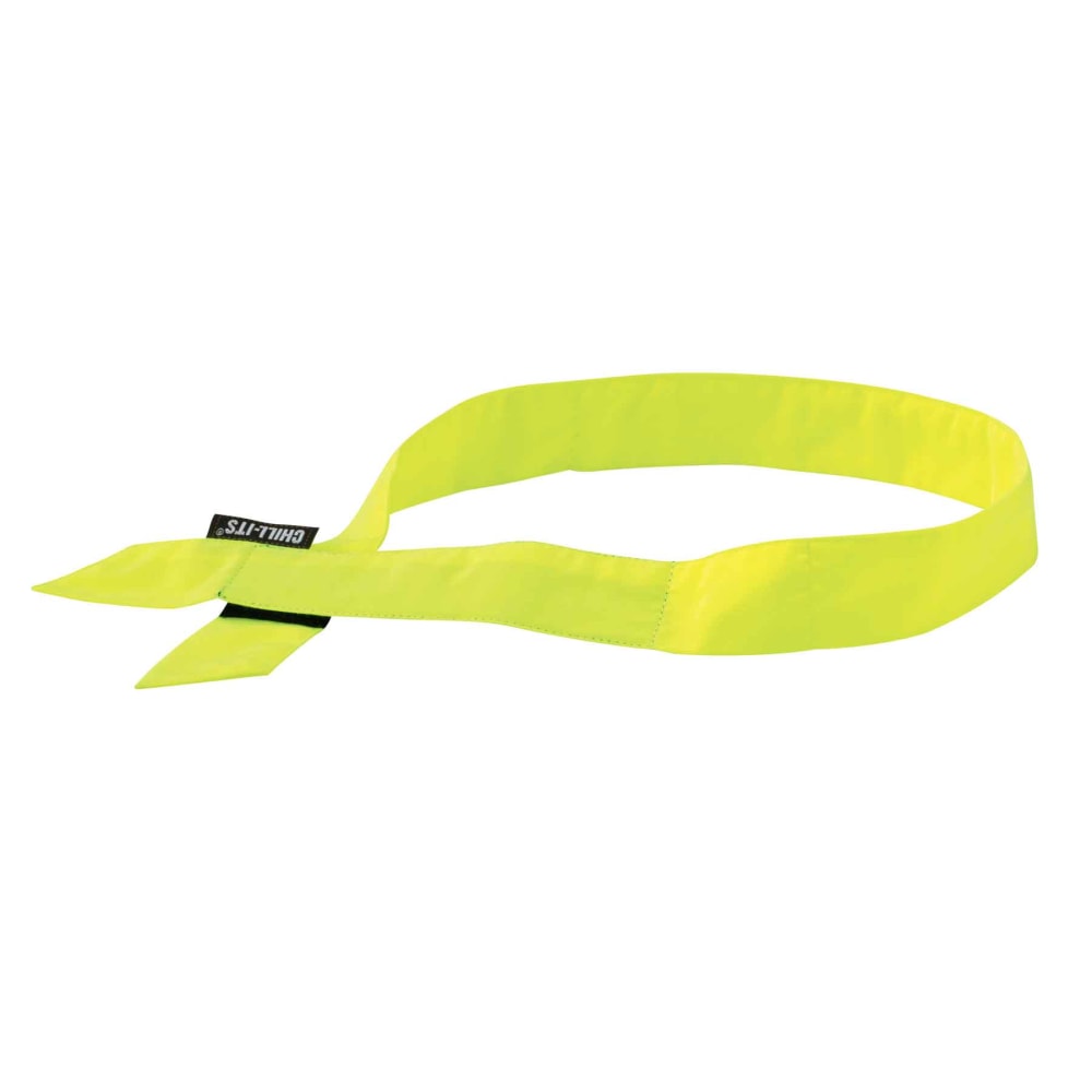 Ergodyne Chill-Its 6705 Evaporative Cooling Bandanas, Lime, Pack Of 24 Bandanas MPN:12321