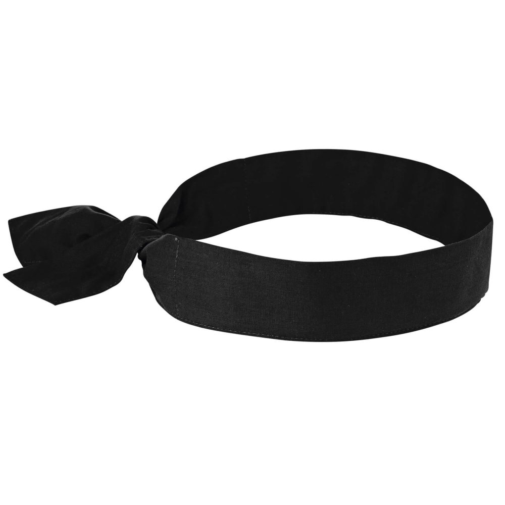 Ergodyne Chill-Its 6700 Evaporative Cooling Tie Bandana, Black, Pack Of 24 Bandanas MPN:12332