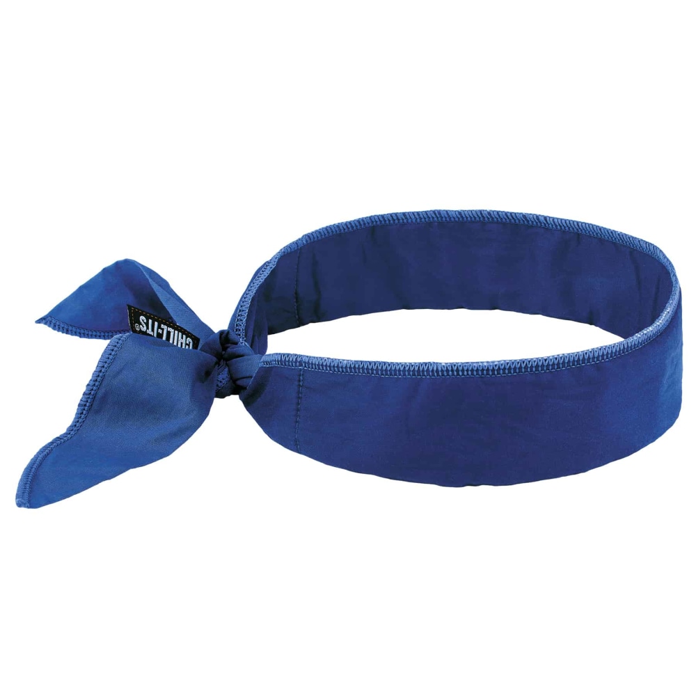 Ergodyne Chill-Its 6702 Evaporative Cooling Bandanas, Blue, Case Of 264 Bandanas MPN:12398