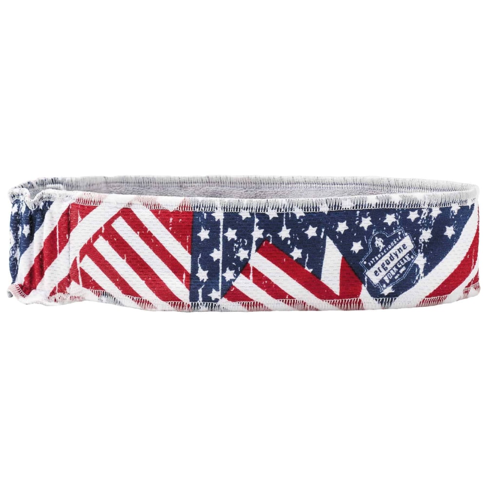 Ergodyne Chill-Its 6605 High-Performance Headbands, Stars & Stripes, Pack Of 6 Headbands MPN:12421
