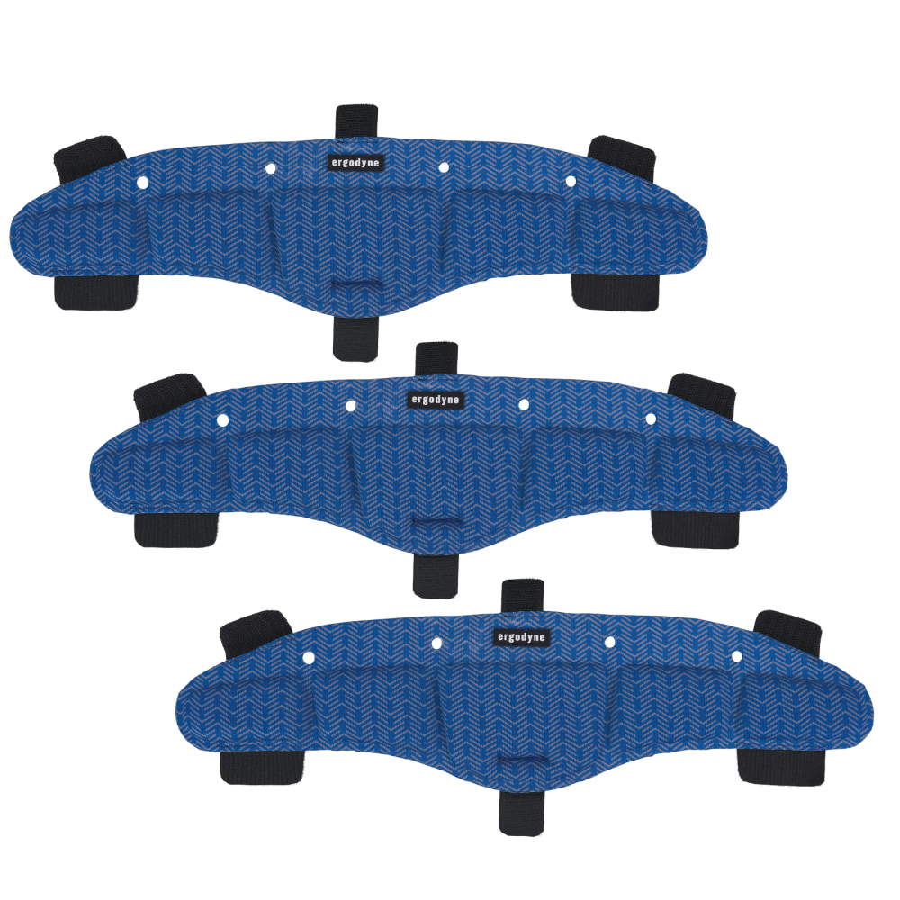 Ergodyne Chill-Its 6611 Hard Hat Cooling Sweatband Pads, Blue, Pack Of 3 Pads MPN:12447