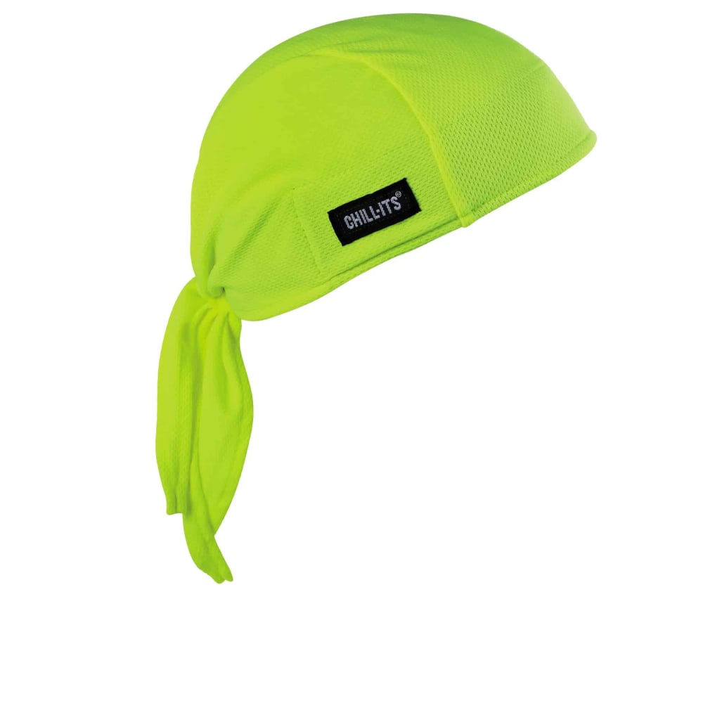 Ergodyne Chill-Its 6615 High-Performance Dew Rags, Lime, Pack Of 6 Dew Rags MPN:12476