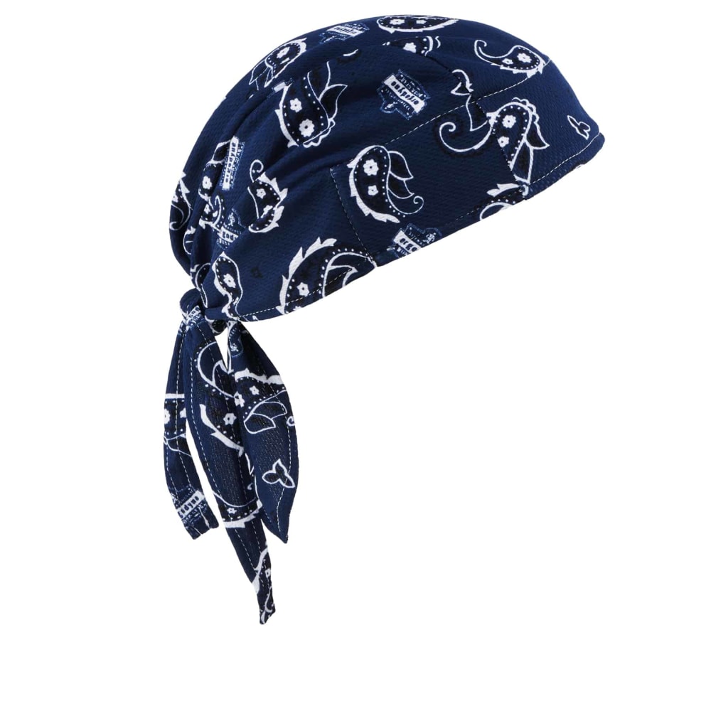 Ergodyne Chill-Its 6615 High-Performance Dew Rags, Navy Western, Pack Of 6 Dew Rags MPN:12480