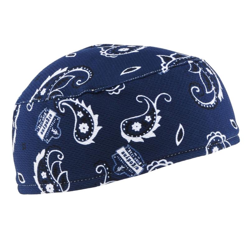 Ergodyne Chill-Its 6630 Terry Cloth Skull Caps, Navy Western, Pack Of 6 Caps MPN:12509