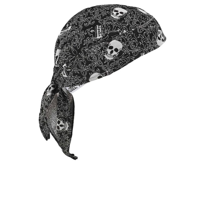 Ergodyne Chill-Its 6615 High-Performance Dew Rags, Skulls, Pack Of 6 Dew Rags MPN:12519