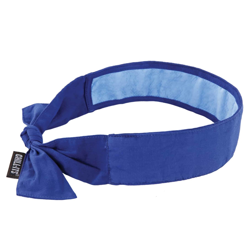 Ergodyne 6700CT Cooling Bandana Headbands, Blue, Case Of 264 Headbands MPN:12570