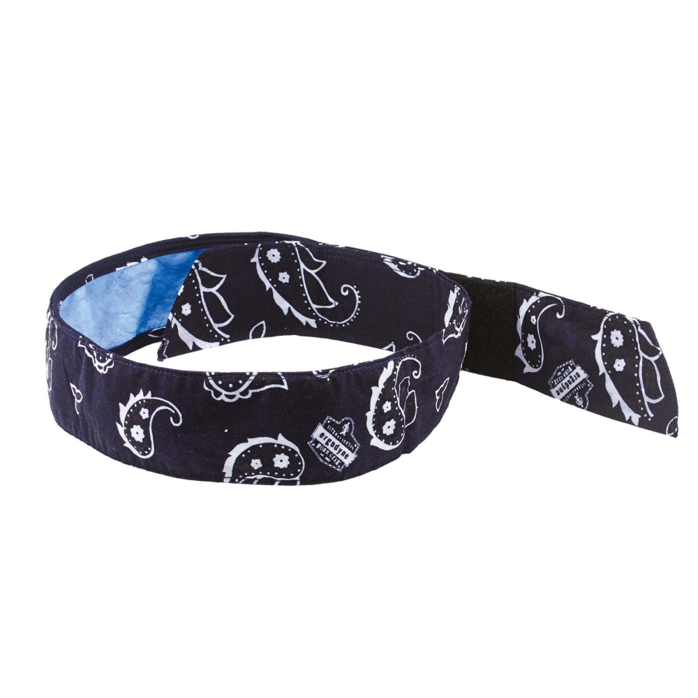 Ergodyne Chill-Its 6705CT PVA Evaporative Cooling Bandanas, Navy Western, Pack Of 6 Bandanas MPN:12574