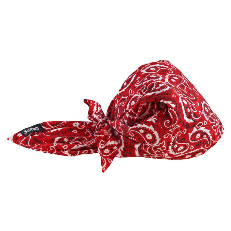 Ergodyne Chill-Its 6710CT Evaporative Cooling Triangle Hats With Cooling Towels, Red Western, Pack Of 6 Hats MPN:12583