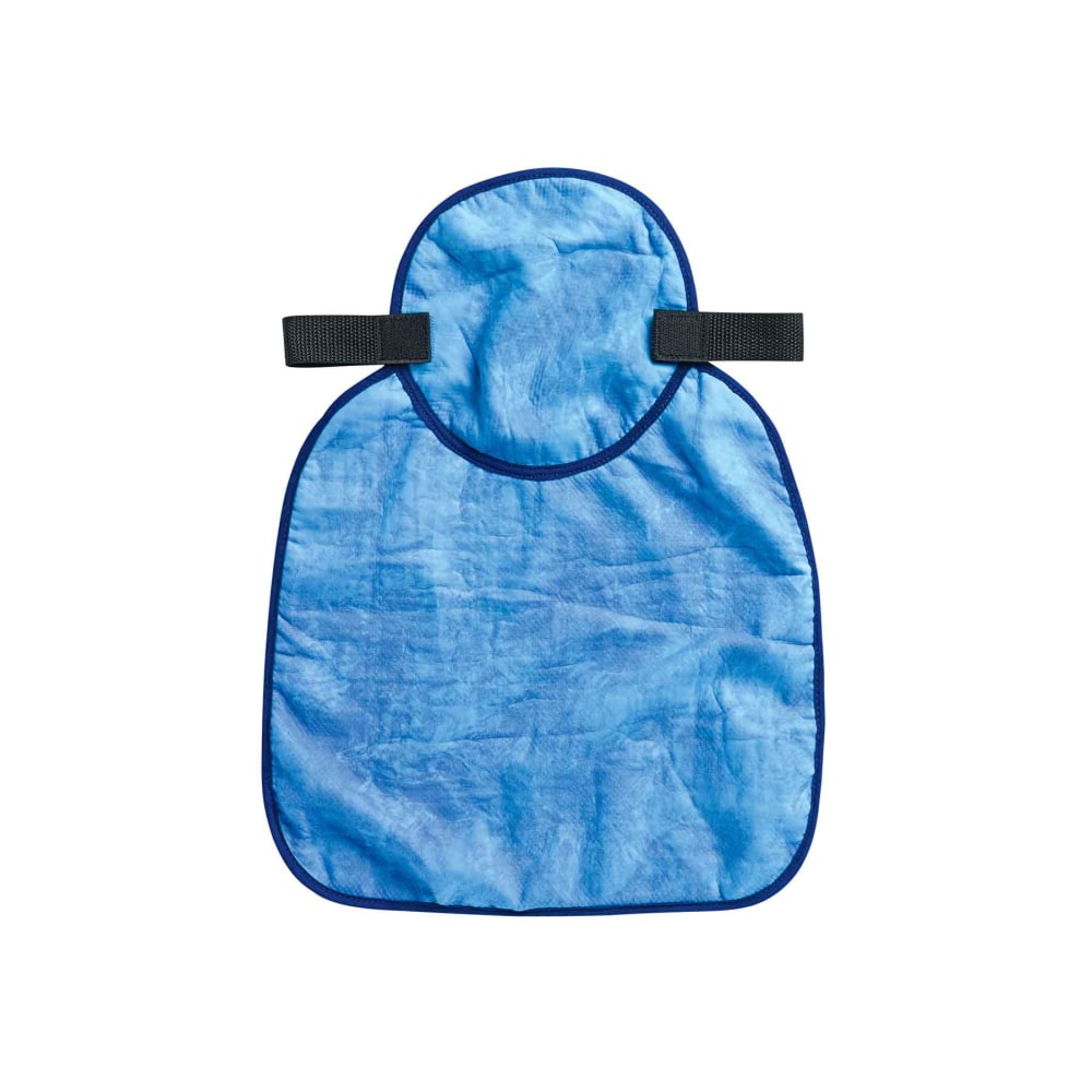 Ergodyne Chill-Its 6717CT Evaporative Cooling Hard Hat Neck Shades With Cooling Towel, One Size, Blue, Pack Of 6 Neck Shades MPN:12596