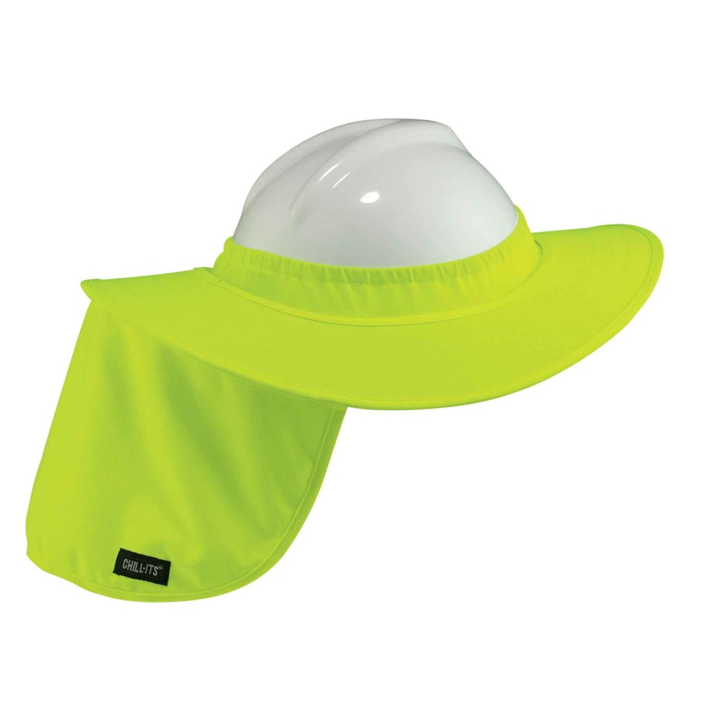 Ergodyne Chill-Its 6660 Hard Hat Brim With Shade, Lime MPN:12640