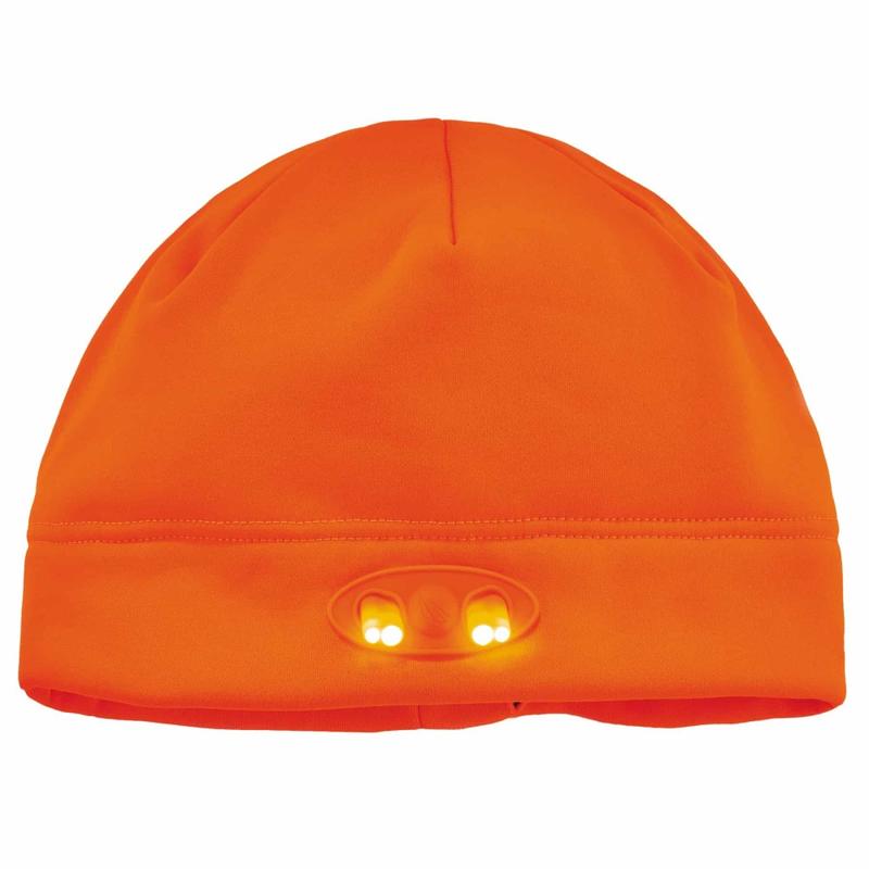 Ergodyne N-Ferno 6804 LED Light Fleece Skull Cap Beanie Hat, Orange MPN:16804