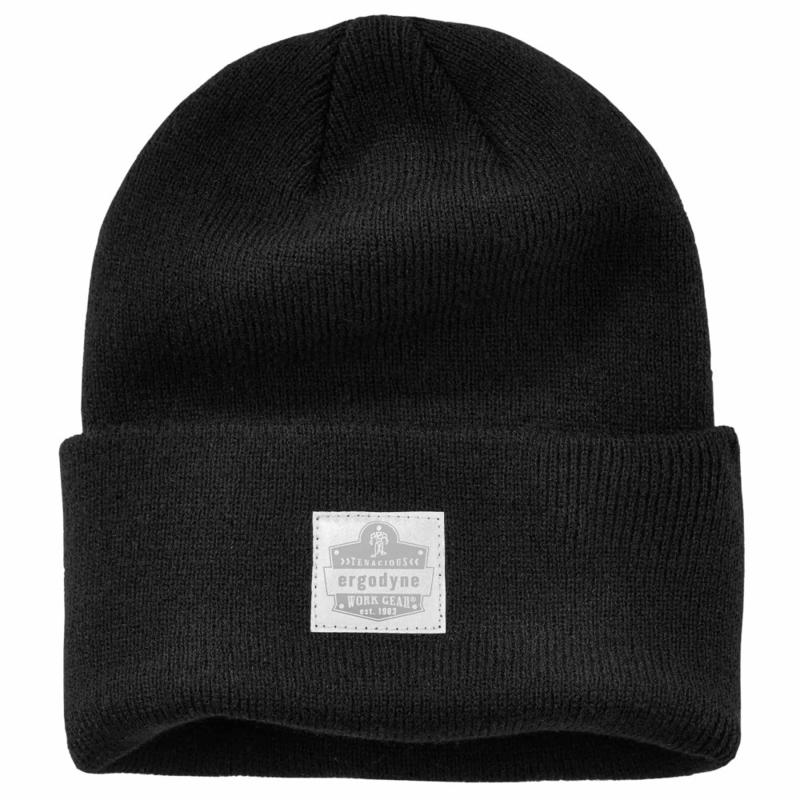 Ergodyne N-Ferno 6806 Acrylic Cuffed Rib Knit Beanie Hat, Black MPN:16808