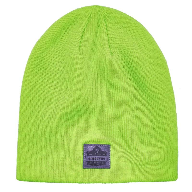 Ergodyne N-Ferno 6812 Ribbed Knit Beanie, One Size, Lime MPN:16813
