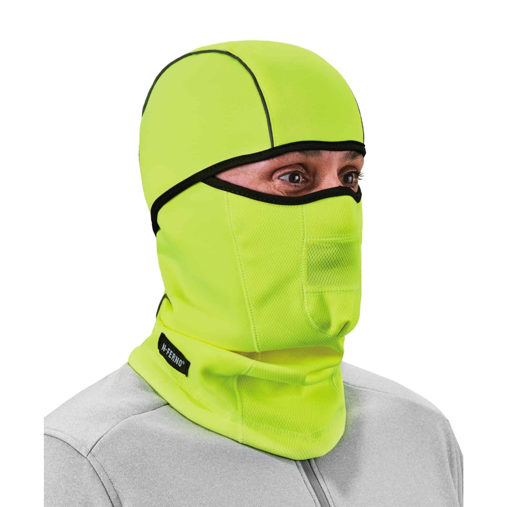 Ergodyne N-Ferno 6823 Windproof Hinged Balaclava, One Size, Lime MPN:16834