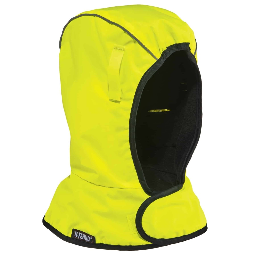 Ergodyne N-Ferno 6842 2-Layer Winter Hard Hat Liners, One Size, Lime, Pack Of 12 Liners MPN:16841