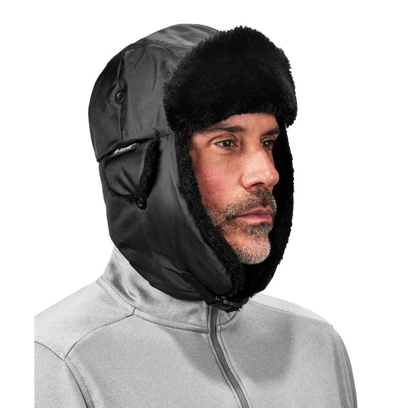 Ergodyne N-Ferno 6802Z Zippered Trapper Hat, Large/Extra-Large, Black MPN:16859