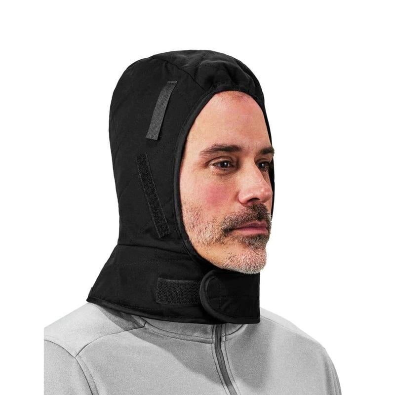Ergodyne N-Ferno 6877 3-Layer Winter Hard Hat Liners, One Size, Black, Pack Of 12 Liners MPN:16877