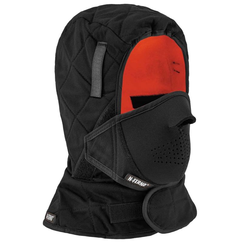 Ergodyne N-Ferno 6878 3-Layer Winter Hard Hat Liner With Neoprene Mouthpiece Kit, One Size, Black MPN:16878