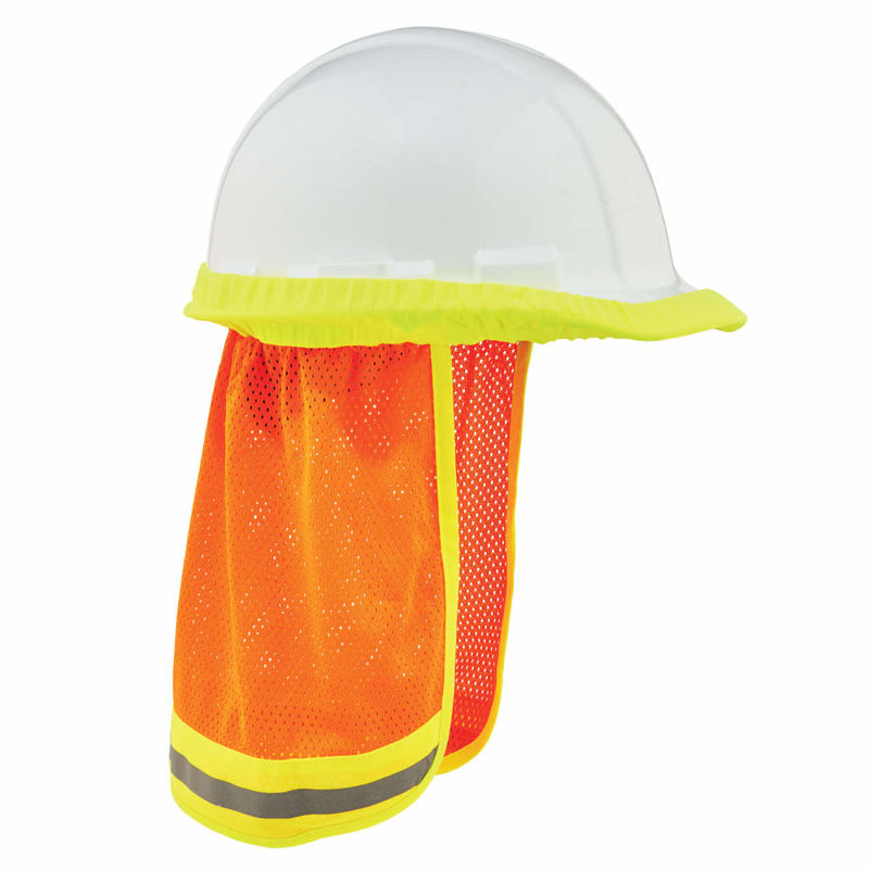 Ergodyne GloWear 8005 High-Visibility Hard Hat Reflective Mesh Neck Shade, Orange MPN:29051