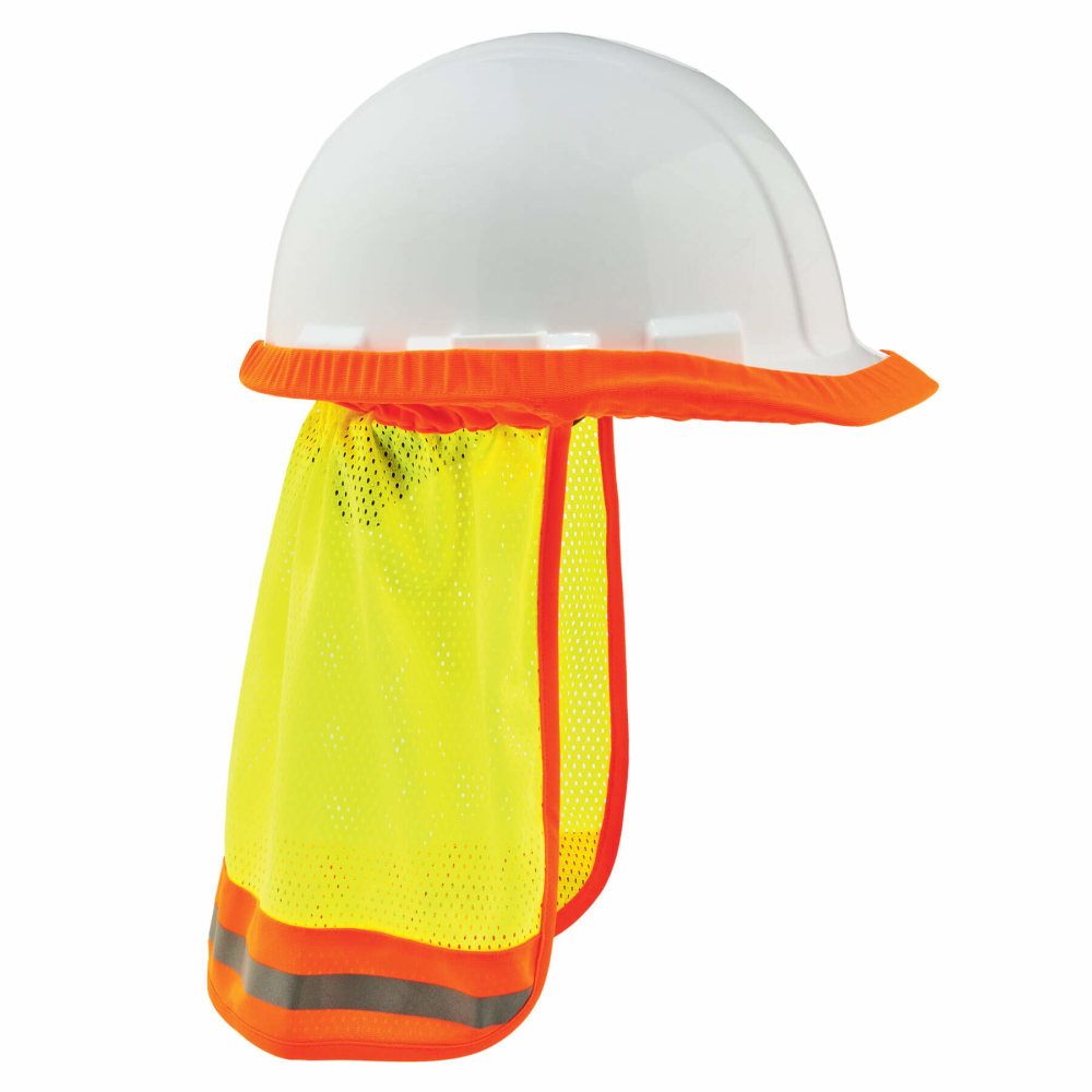 Ergodyne GloWear 8005 High-Visibility Hard Hat Reflective Mesh Neck Shade, Lime MPN:29053