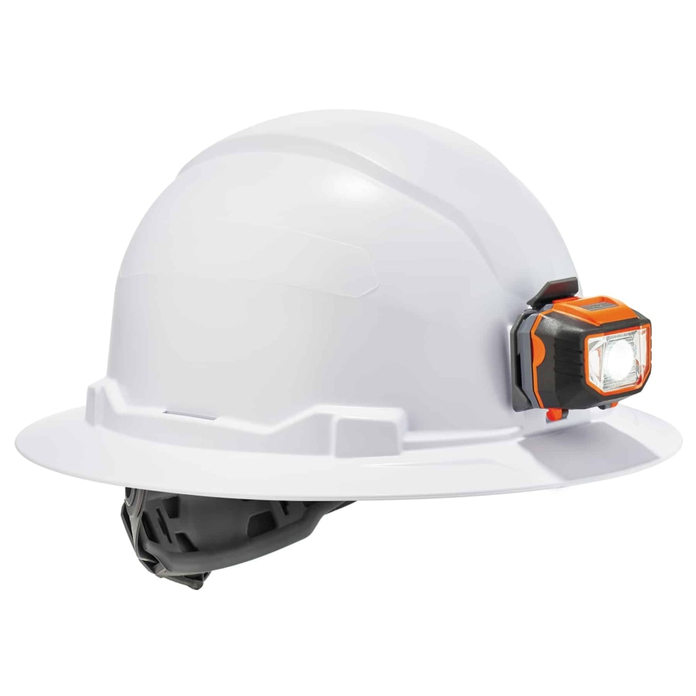 Ergodyne Skullerz 8971LED Class E Full Brim Hard Hat, White MPN:60152