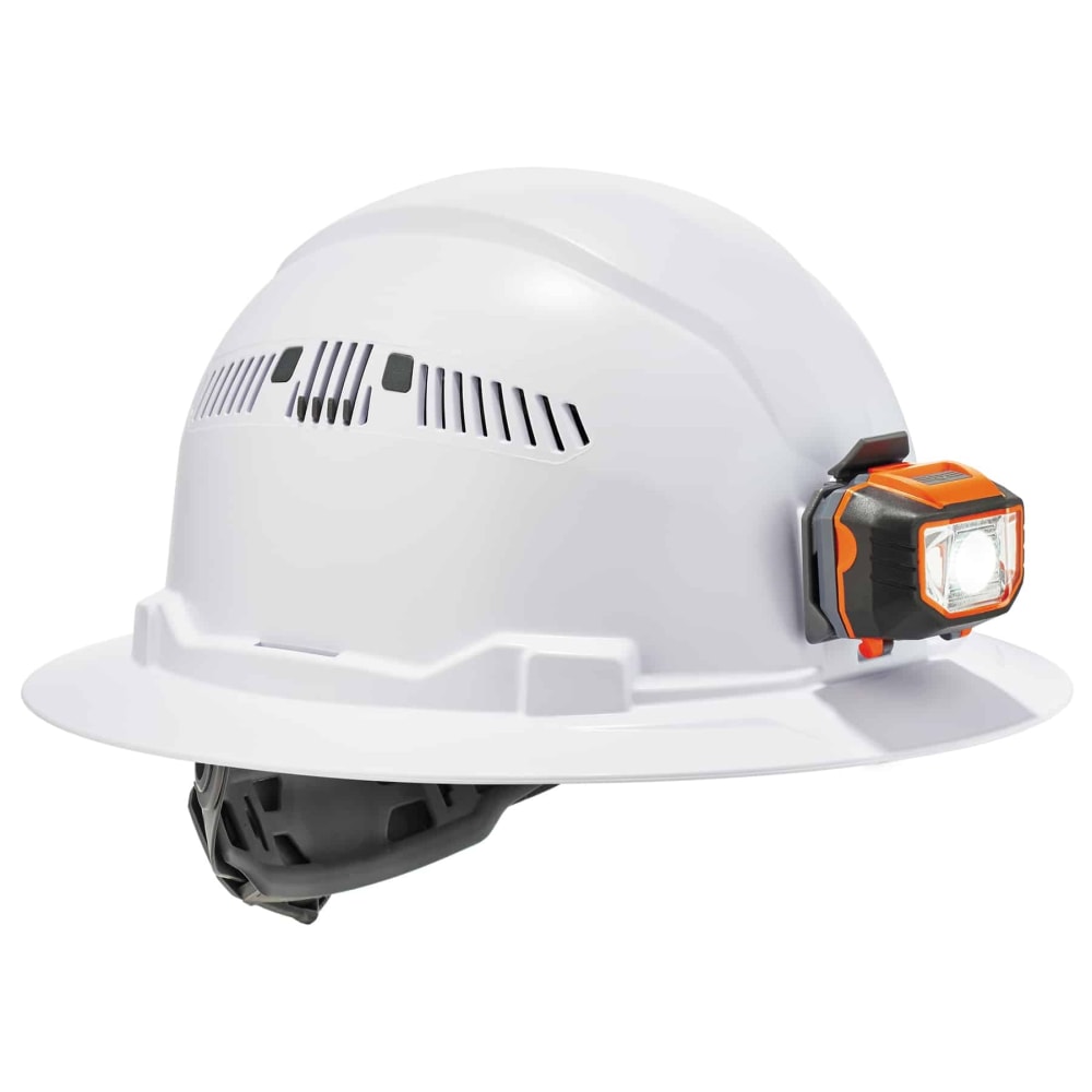 Ergodyne Skullerz 8973LED Class C Full Brim Hard Hat, White MPN:60156