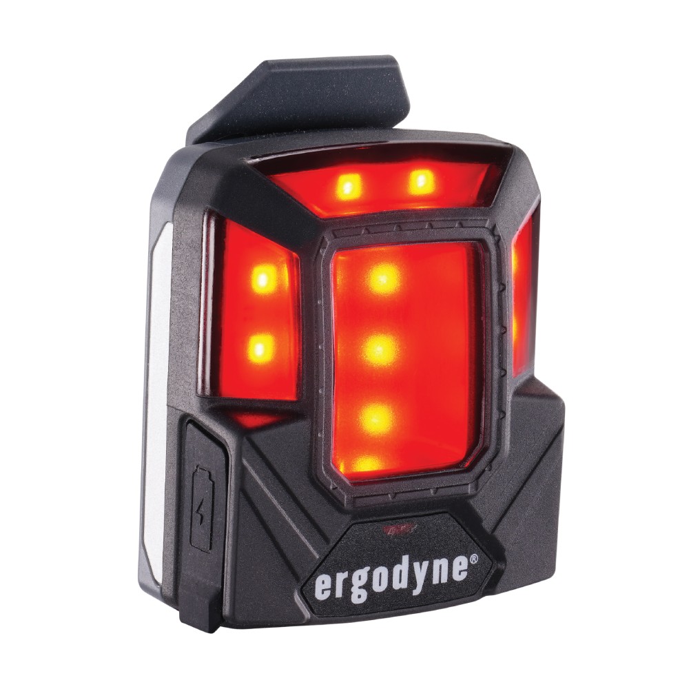 Ergodyne Skullerz 8993 Hard Had Safety Light, Red/Black MPN:60214