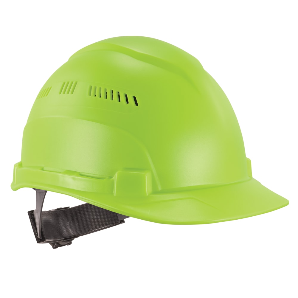 Ergodyne Skullerz 8966 Lightweight Cap-Style Vented Hard Hat, Lime MPN:60224