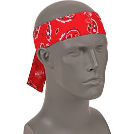 Ergodyne® Chill-Its® 6700 Evaporative Cooling Bandana - Tie Red Western One Size 12305