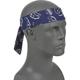 Ergodyne® Chill-Its® 6700 Evaporative Cooling Bandana - Tie Navy Western One Size 12306