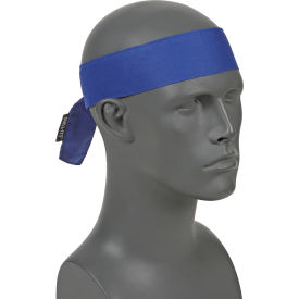 Ergodyne® Chill-Its® 6700 Evaporative Cooling Bandana - Tie Solid Blue One Size 12307