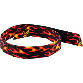 Ergodyne® Chill-Its® 6705 Evaporative Cooling Bandana Hook & Loop Flames 12311 - Pkg Qty 24