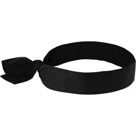 Ergodyne® Chill-Its 6700 Evaporative Cooling Bandana Headband Polymers Tie Closure Black 12332 - Pkg Qty 24