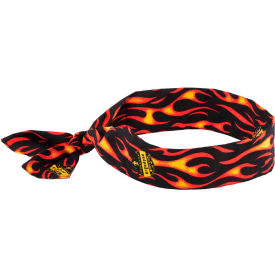 Ergodyne® Chill-Its® 6700 Evaporative Cooling Bandana - Tie Flames One Size 12341 - Pkg Qty 24