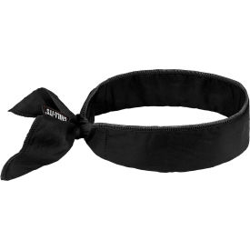 Ergodyne® 6702 Chill-Its® Evaporative Cooling Bandana Embedded Polymers - Tie Black 12396 - Pkg Qty 12