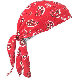Ergodyne® Chill-Its® 6615 High-Performance Dew Rag Red Western One Size 12479 - Pkg Qty 6