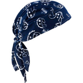 Ergodyne® Chill-Its® 6615 High-Performance Dew Rag Navy Western One Size 12480 - Pkg Qty 6