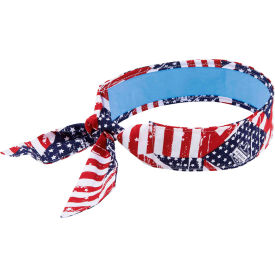 Ergodyne Chill-Its® Evap. Cooling Bandana w/ Built-In Cooling Towel Star & Stripes 12561 12561 - Pkg Qty 6