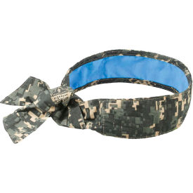 Ergodyne® Chill-Its® 6705CT Evap. Cooling Bandana w/ Built-In Cooling Towel Tie Camo 12562 - Pkg Qty 6
